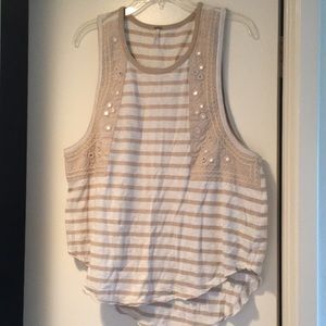 Free People tank with “mirrored “ detailing!